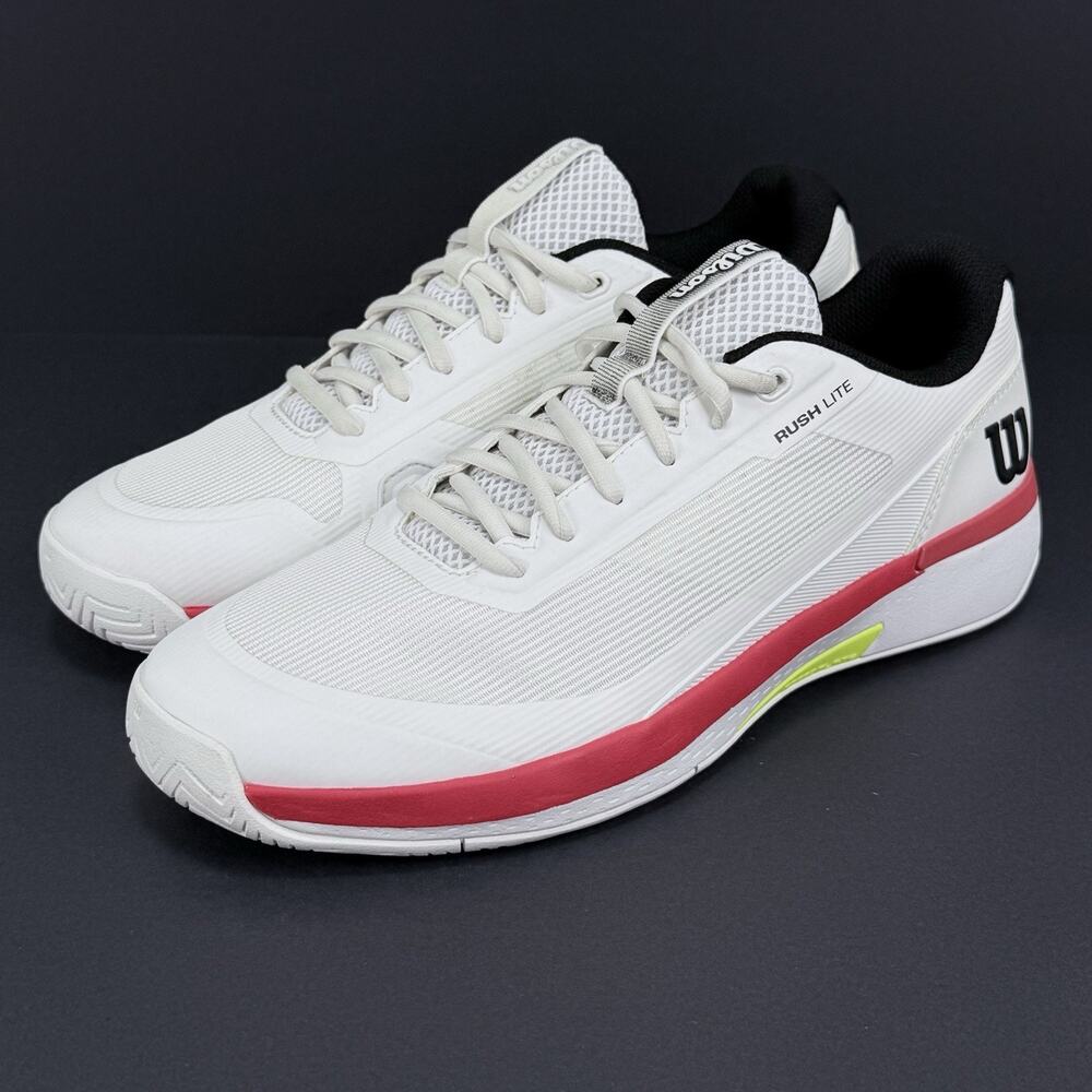 Wilson Rush Lite SAMPLE Tennis Shoes Men’s Size 10 White Red NEW No Box